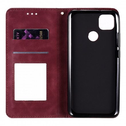 Folio-fodral För Xiaomi Redmi 9C Läderfodral Barockblommor