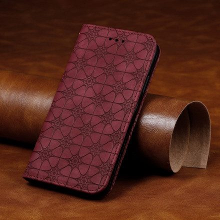 Folio-fodral För Xiaomi Redmi 9C Läderfodral Barockblommor