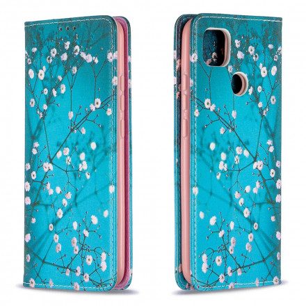 Folio-fodral För Xiaomi Redmi 9C Läderfodral Blommande Grenar