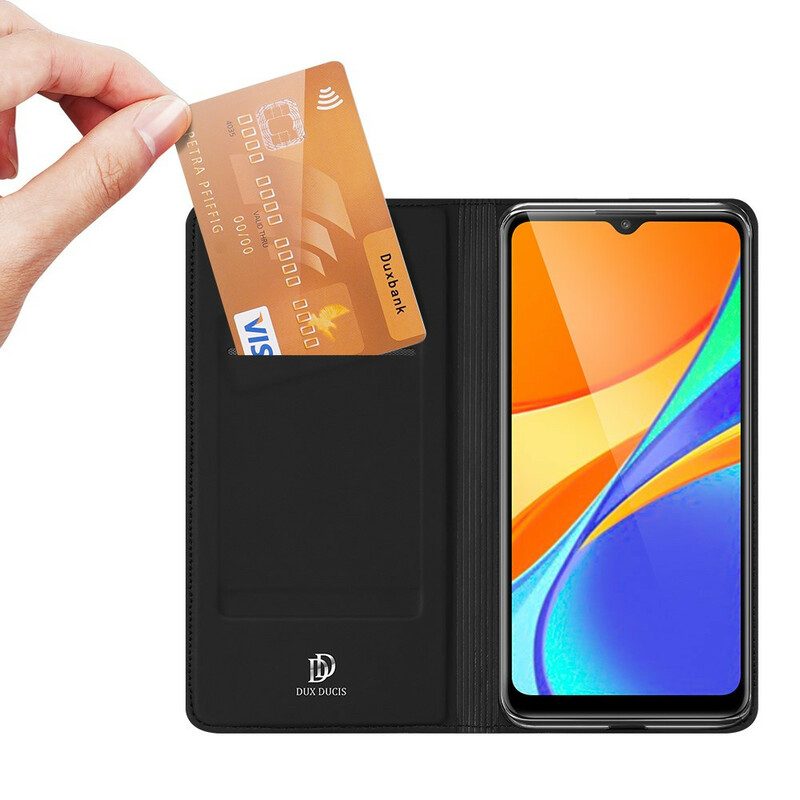 Folio-fodral För Xiaomi Redmi 9C Läderfodral Dux Ducis Pro Series Skin