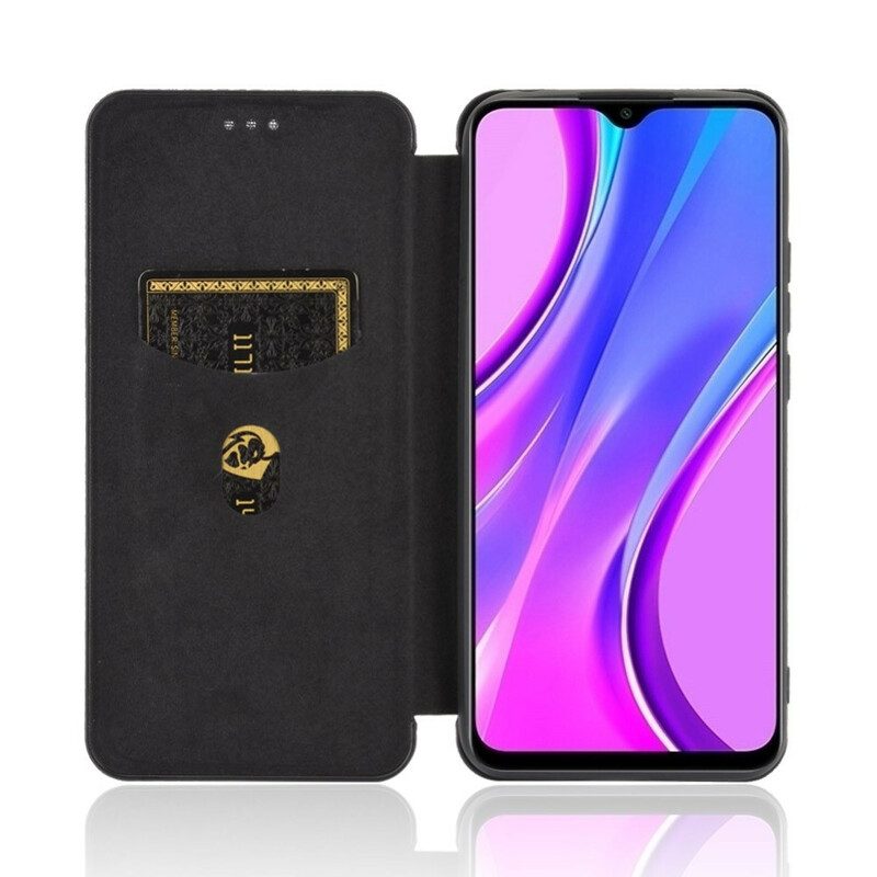 Folio-fodral För Xiaomi Redmi 9C Läderfodral Färgat Kolsilikon