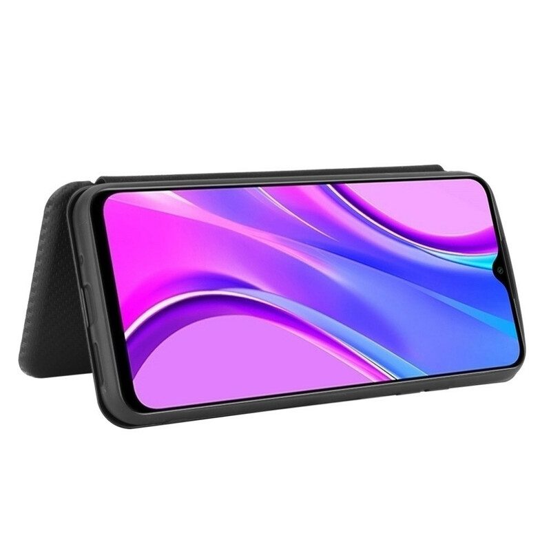 Folio-fodral För Xiaomi Redmi 9C Läderfodral Färgat Kolsilikon