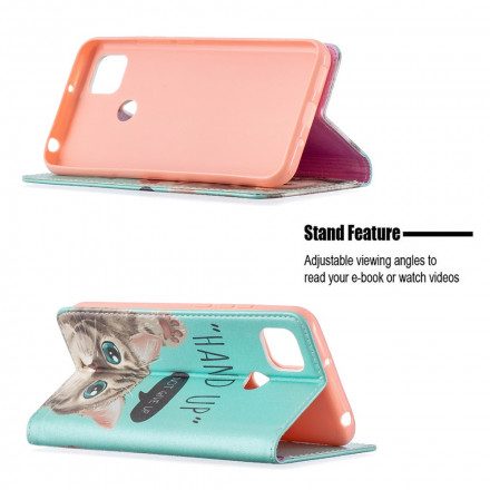 Folio-fodral För Xiaomi Redmi 9C Läderfodral Hand Up