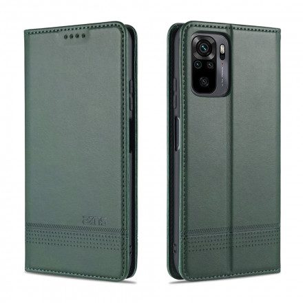 Folio-fodral För Xiaomi Redmi Note 10 / 10S Läderfodral Azns Läderstil