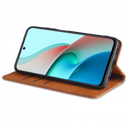 Folio-fodral För Xiaomi Redmi Note 10 / 10S Läderfodral Azns Läderstil