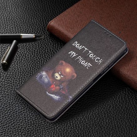 Folio-fodral För Xiaomi Redmi Note 10 / 10S Läderfodral Farlig Björn