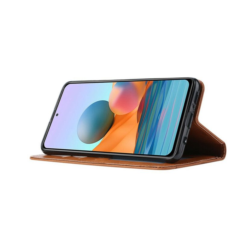 Folio-fodral För Xiaomi Redmi Note 10 / 10S Läderfodral Korthållare I Konstläder