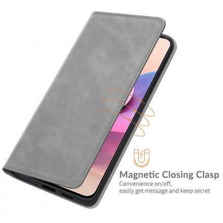 Folio-fodral För Xiaomi Redmi Note 10 / 10S Läderfodral Skin-touch