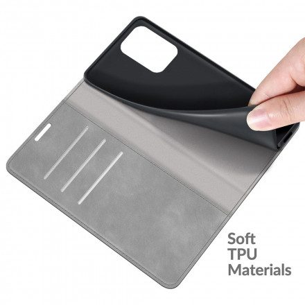 Folio-fodral För Xiaomi Redmi Note 10 / 10S Läderfodral Skin-touch