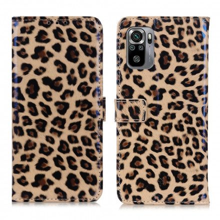 Folio-fodral För Xiaomi Redmi Note 10 / 10S Leopard