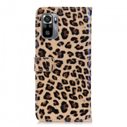 Folio-fodral För Xiaomi Redmi Note 10 / 10S Leopard