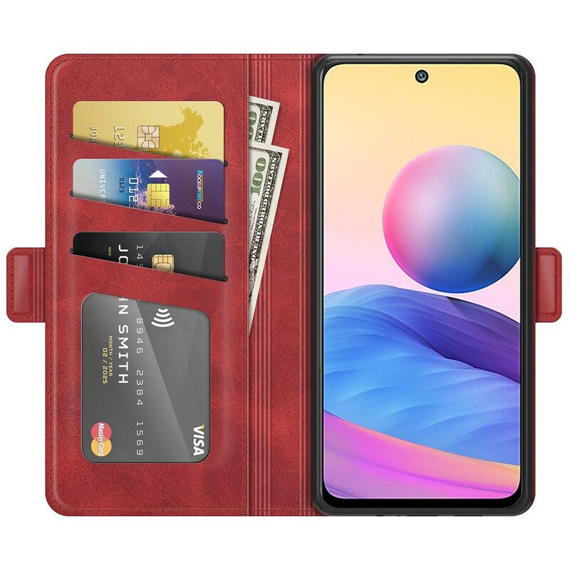 Folio-fodral För Xiaomi Redmi Note 10 5G / Poco M3 Pro 5G Dubbellås