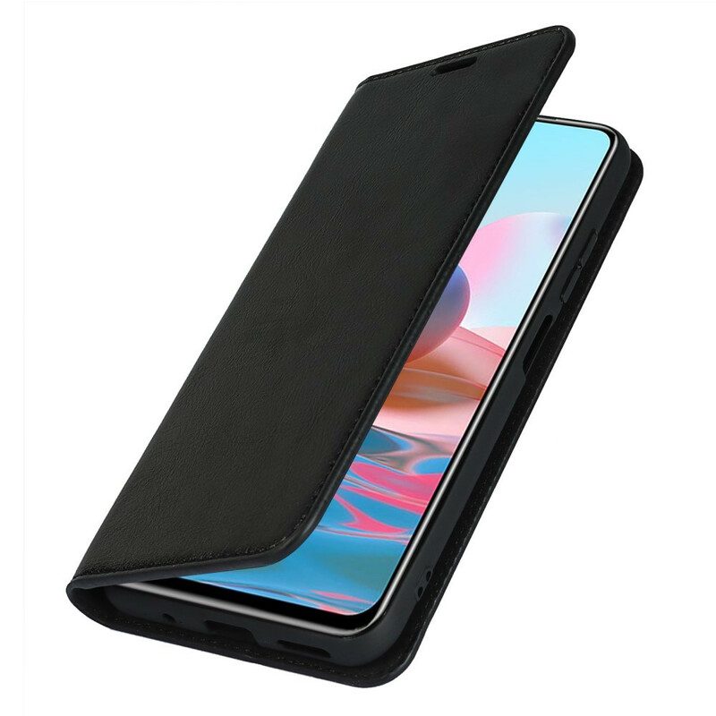 Folio-fodral För Xiaomi Redmi Note 10 5G / Poco M3 Pro 5G Läderfodral Äkta Läder