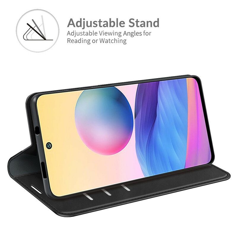 Folio-fodral För Xiaomi Redmi Note 10 5G / Poco M3 Pro 5G Läderfodral Silky Touch