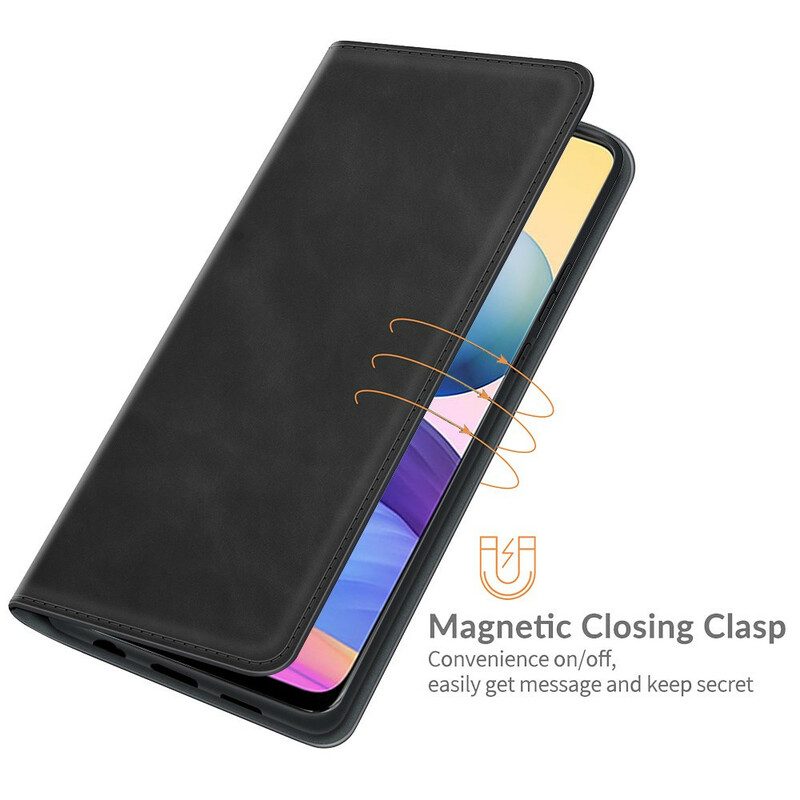 Folio-fodral För Xiaomi Redmi Note 10 5G / Poco M3 Pro 5G Läderfodral Silky Touch