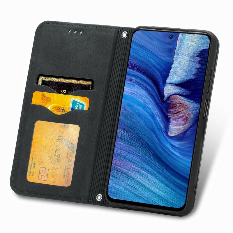 Folio-fodral För Xiaomi Redmi Note 10 5G / Poco M3 Pro 5G Läderfodral Vintage Konstläder