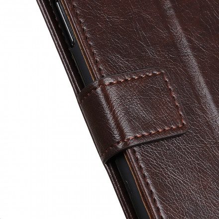 Folio-fodral För Xiaomi Redmi Note 10 5G / Poco M3 Pro 5G Vintage Nitar Nappa Läderstil