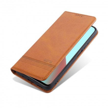 Folio-fodral För Xiaomi Redmi Note 10 Pro Läderfodral Azns Läderstil