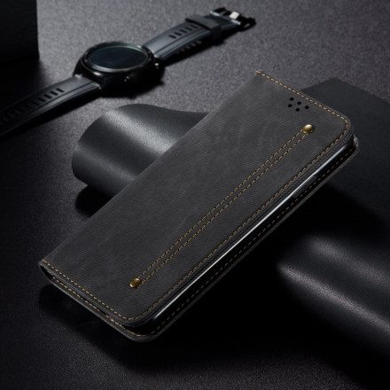 Folio-fodral För Xiaomi Redmi Note 10 Pro Läderfodral Denimtyg