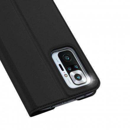 Folio-fodral För Xiaomi Redmi Note 10 Pro Läderfodral Dux Ducis Pro Skin