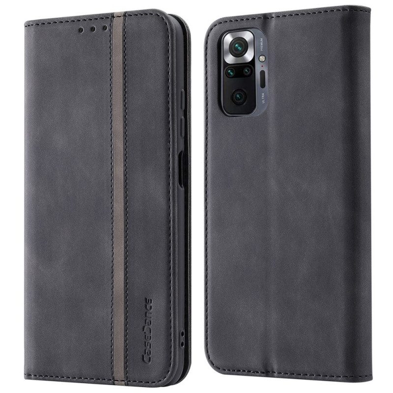 Folio-fodral För Xiaomi Redmi Note 10 Pro Läderfodral Faux Leather Casedance