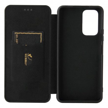 Folio-fodral För Xiaomi Redmi Note 10 Pro Läderfodral Kolfiber Med Stödring