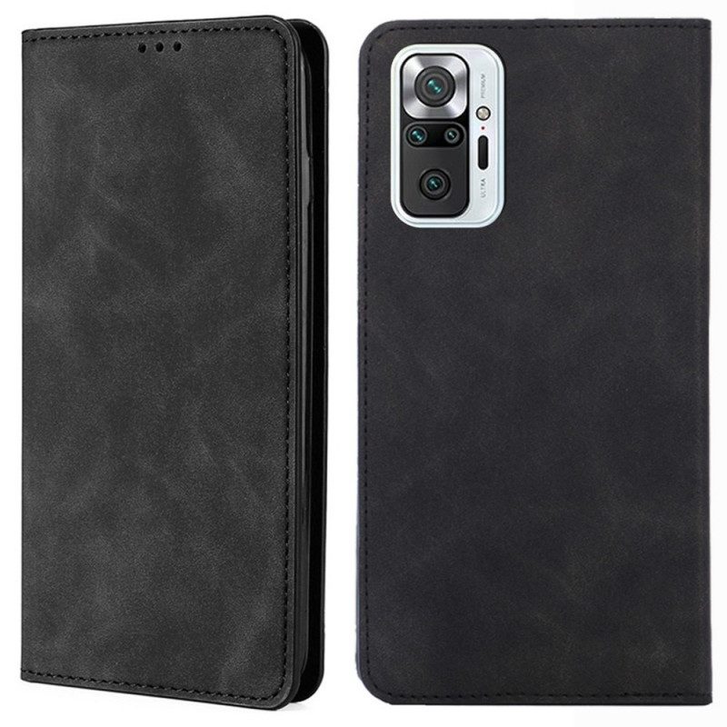 Folio-fodral För Xiaomi Redmi Note 10 Pro Läderfodral Skin-touch Classic