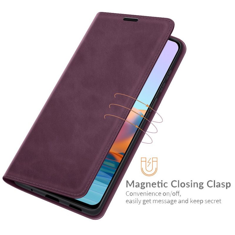 Folio-fodral För Xiaomi Redmi Note 10 Pro Läderfodral Skin-touch Nya Färger