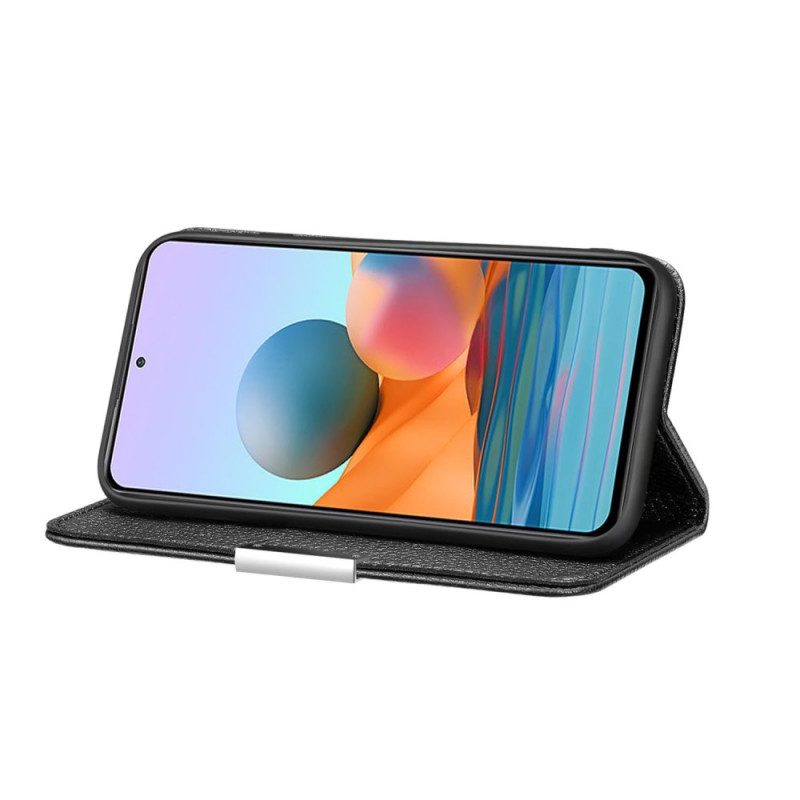 Folio-fodral För Xiaomi Redmi Note 10 Pro Läderfodral Ultra Chic Litchi Konstläder