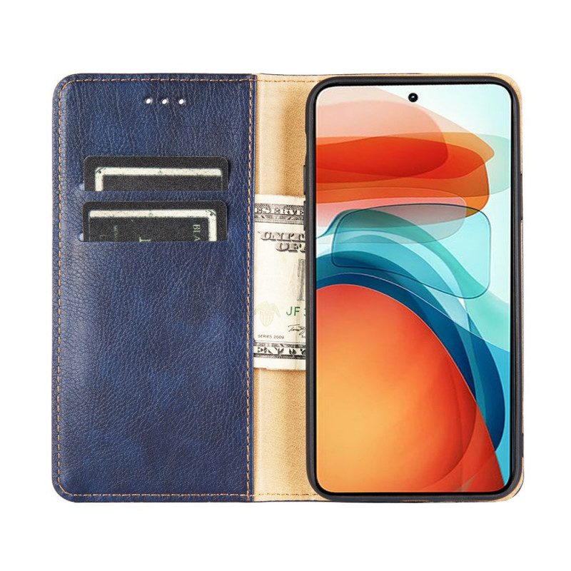 Folio-fodral För Xiaomi Redmi Note 10 Pro Läderfodral Vintage Läderstil