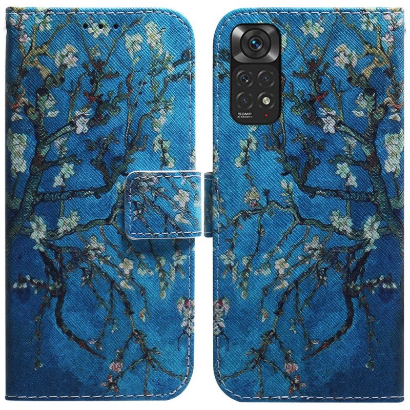 Folio-fodral För Xiaomi Redmi Note 11 / 11S Blommande Trädgren