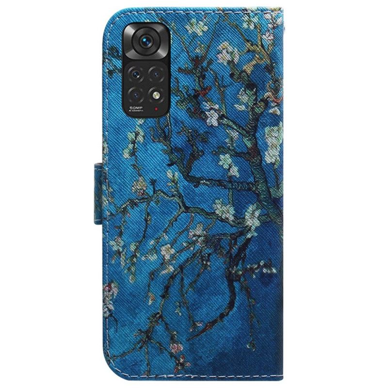 Folio-fodral För Xiaomi Redmi Note 11 / 11S Blommande Trädgren