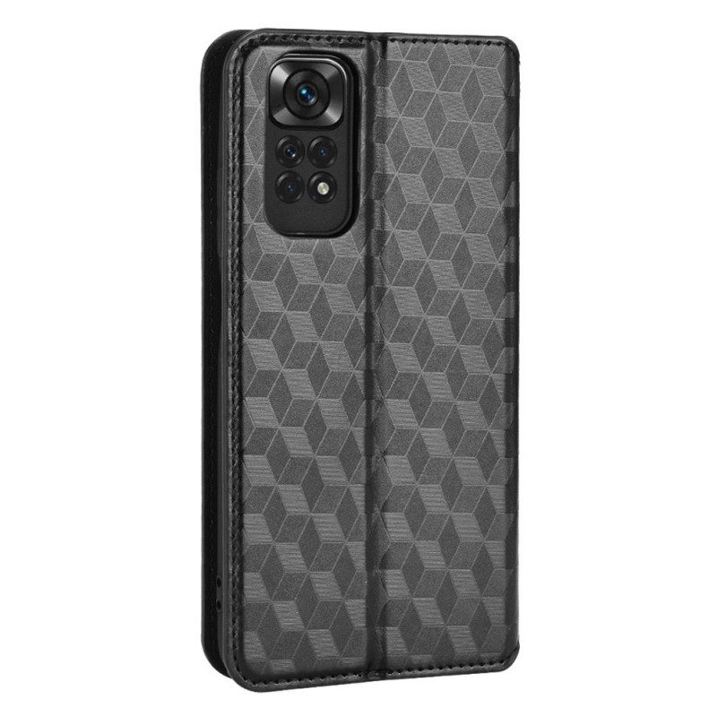 Folio-fodral För Xiaomi Redmi Note 11 / 11S Läderfodral 3d Diamantlädereffekt