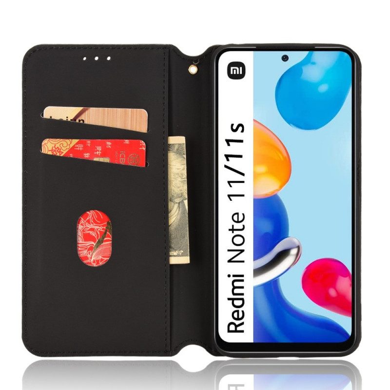 Folio-fodral För Xiaomi Redmi Note 11 / 11S Läderfodral 3d Diamantlädereffekt