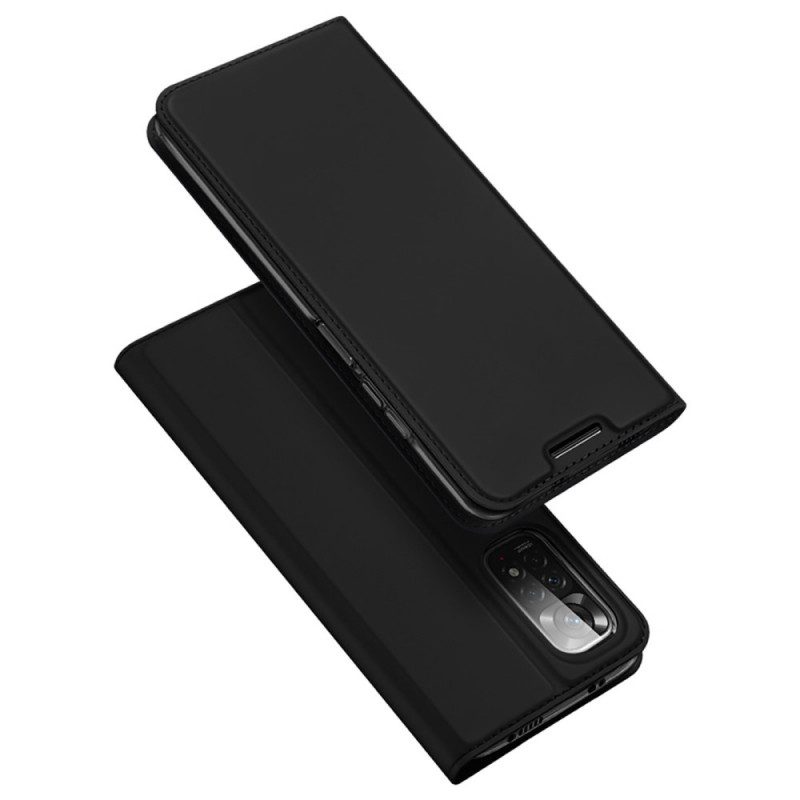 Folio-fodral För Xiaomi Redmi Note 11 / 11S Läderfodral Dux Ducis Pro Skin