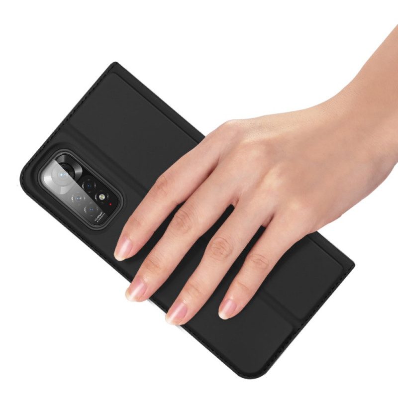 Folio-fodral För Xiaomi Redmi Note 11 / 11S Läderfodral Dux Ducis Pro Skin