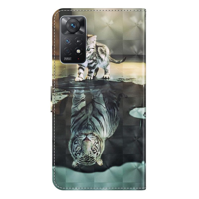 Folio-fodral För Xiaomi Redmi Note 11 Pro 4G / 5G Ernest The Tiger