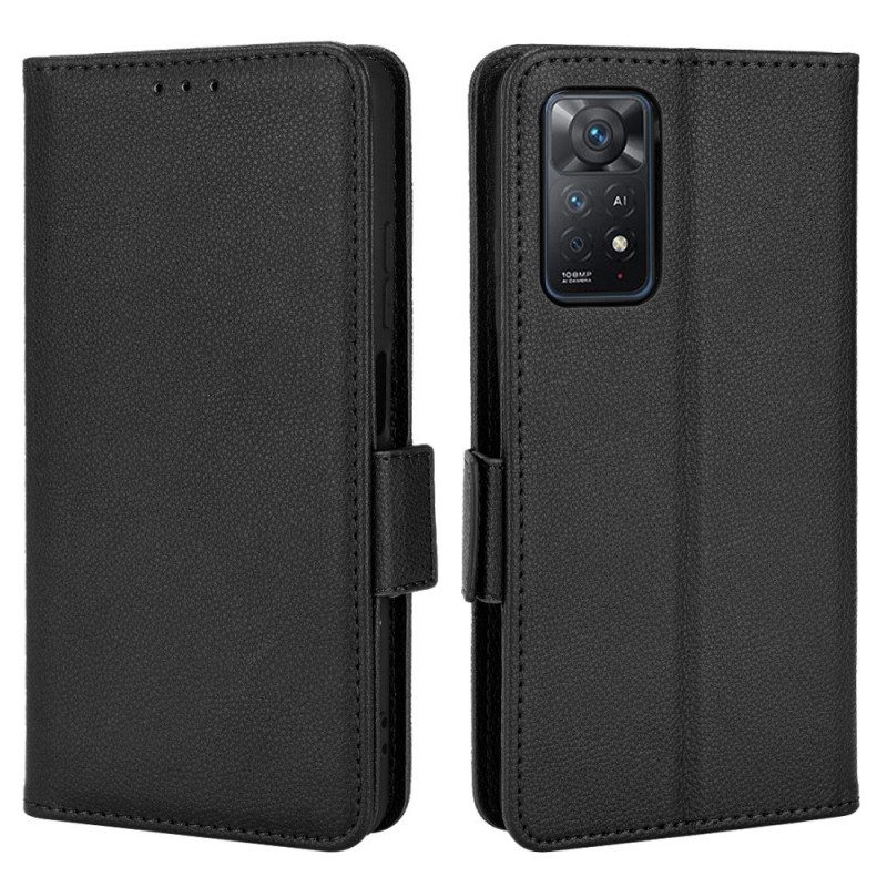 Folio-fodral För Xiaomi Redmi Note 11 Pro 4G / 5G Faux Leather Lychee