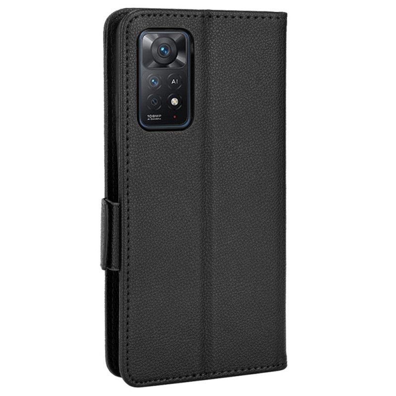 Folio-fodral För Xiaomi Redmi Note 11 Pro 4G / 5G Faux Leather Lychee