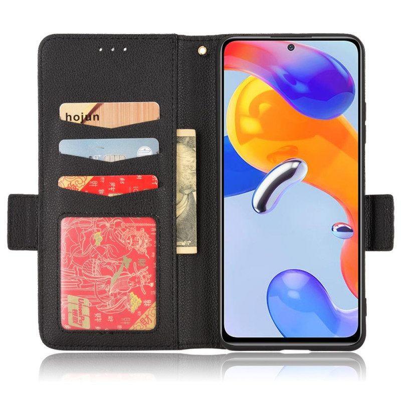 Folio-fodral För Xiaomi Redmi Note 11 Pro 4G / 5G Faux Leather Lychee