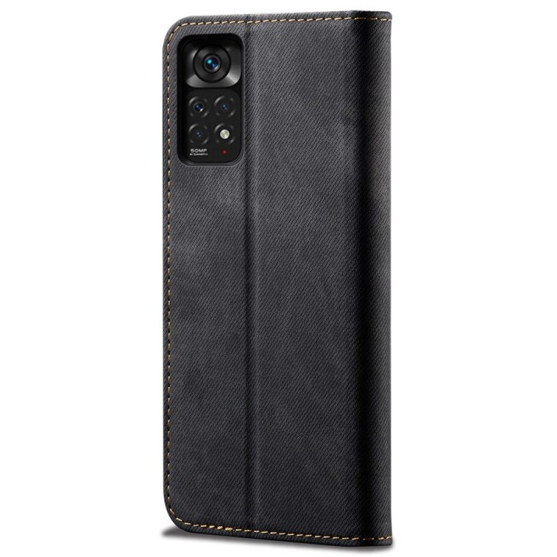 Folio-fodral För Xiaomi Redmi Note 11 Pro 4G / 5G Läderfodral Denimtyg