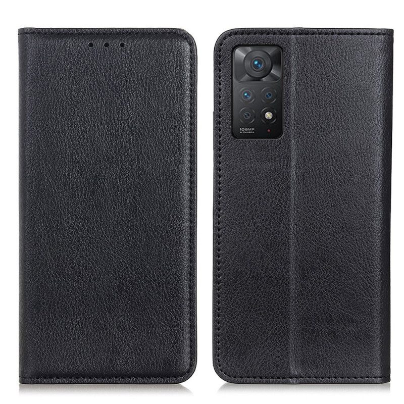 Folio-fodral För Xiaomi Redmi Note 11 Pro 4G / 5G Läderfodral Litchi Split Läder