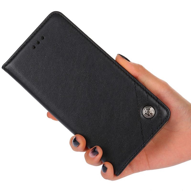 Folio-fodral För Xiaomi Redmi Note 11 Pro 4G / 5G Läderfodral Nitläderstil