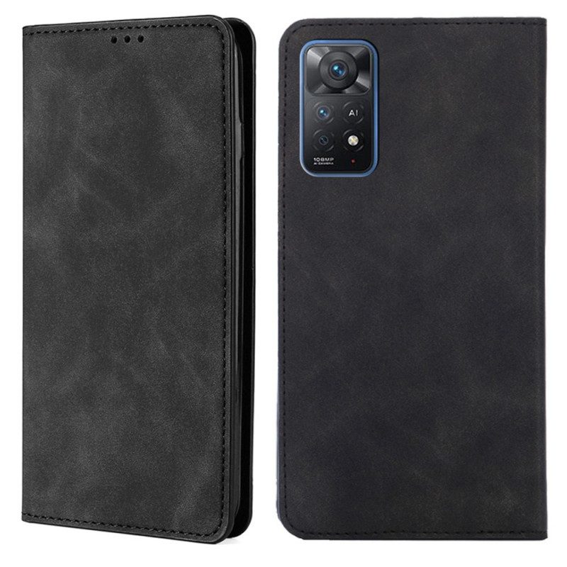 Folio-fodral För Xiaomi Redmi Note 11 Pro 4G / 5G Läderfodral Skin-touch Design