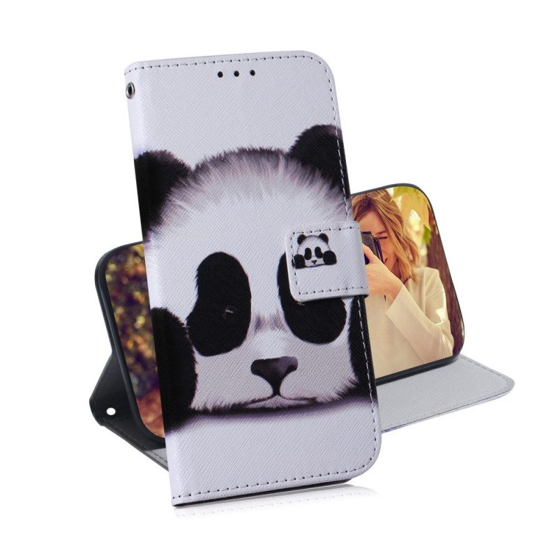Folio-fodral För Xiaomi Redmi Note 11 Pro 4G / 5G Pandaansikte