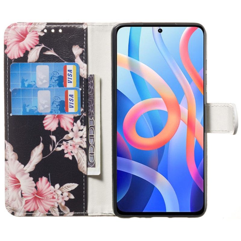 Folio-fodral För Xiaomi Redmi Note 11 Pro Plus 5G Den Blommiga Stilen