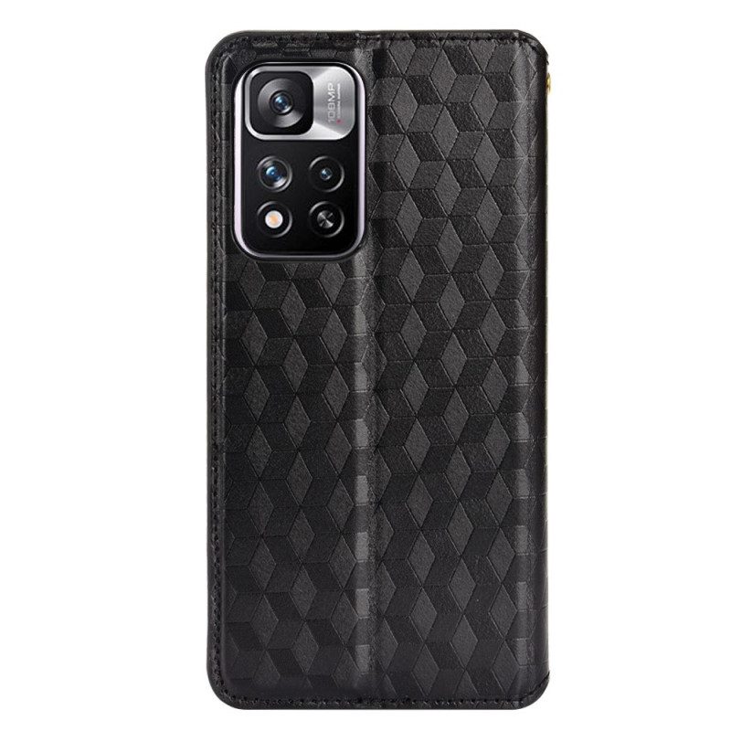 Folio-fodral För Xiaomi Redmi Note 11 Pro Plus 5G Läderfodral 3d Texture Lädereffekt