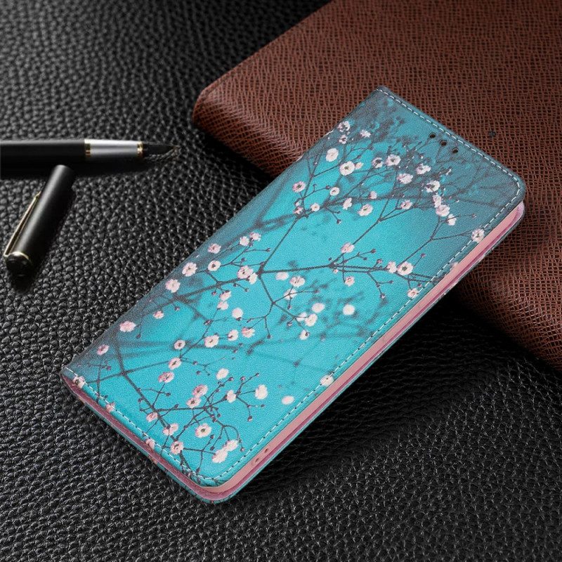 Folio-fodral För Xiaomi Redmi Note 11 Pro Plus 5G Läderfodral Blommande Grenar