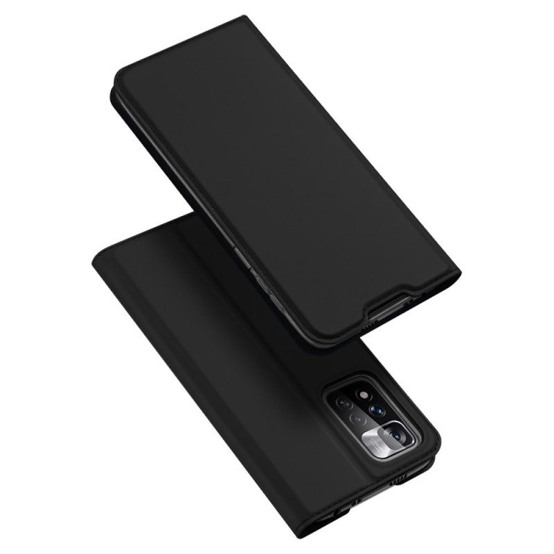 Folio-fodral För Xiaomi Redmi Note 11 Pro Plus 5G Läderfodral Dux Ducis Pro Series Skin
