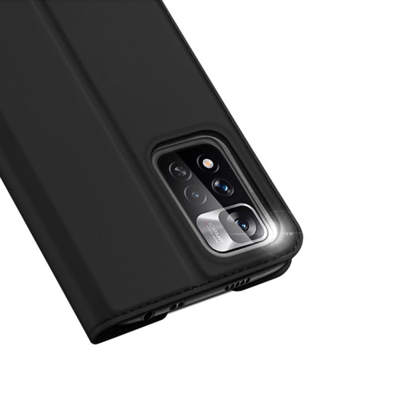 Folio-fodral För Xiaomi Redmi Note 11 Pro Plus 5G Läderfodral Dux Ducis Pro Series Skin